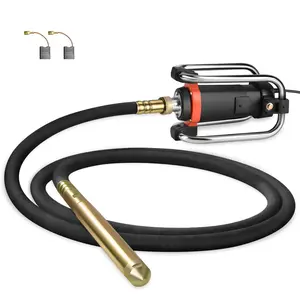 1500W Portable Concrete Vibration equipment, 16000 RPM Pencil Shaft for Removing Air Bubbles & Leveling Cement,with 4.5m (14-3/4ft) Long Shaft Rod