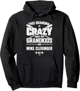 Grandma Crazy for Mike Clevinger Chicago Baseball MLBPA Pullover Hoodie