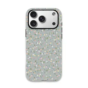 Daisy floral pattern phone case, double-layer protective shell, durable, shockproof, and stylish protection for iPhone 11, 12, 13, 14, 15, 16, 17 Pro Max, and Pro Plus series. A stylish and creative new phone case, perfect as a gift for friends, Valentine
