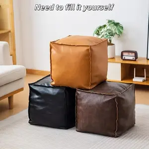 Low Stool Sofa for Bedroom and Living Room, Self-Fillable Comfortable Ottoman Style, Versatile Furniture for Home Decor, Cushioned Stool