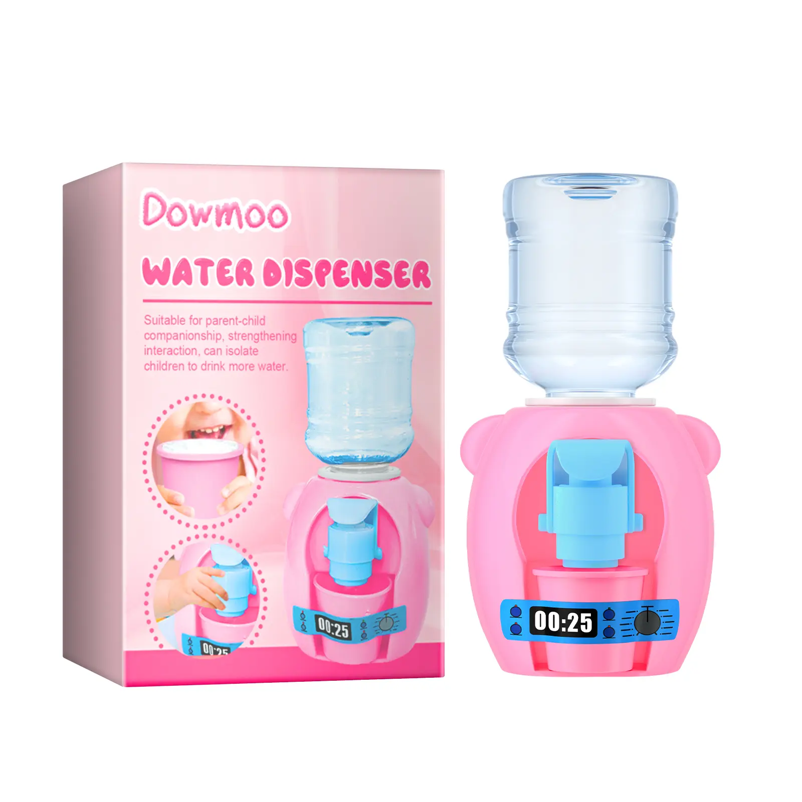 Dowmoo Children's Mini Water Dispenser, Baby Kitchen Toys Mini Fun Every Home Drink Machine Can Water