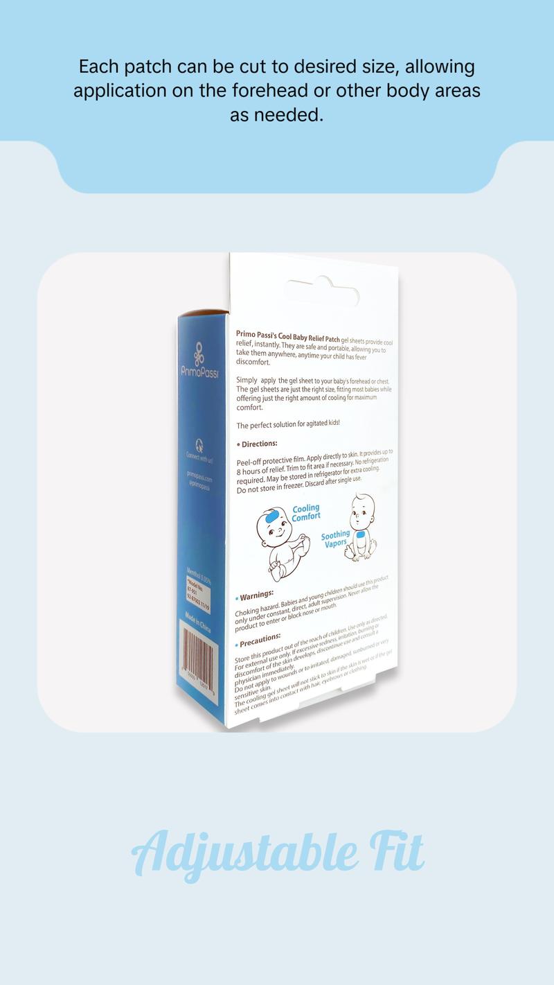 Primo Passi - 5Pk Baby Instant Cooling Relief Gel Patches for Fever