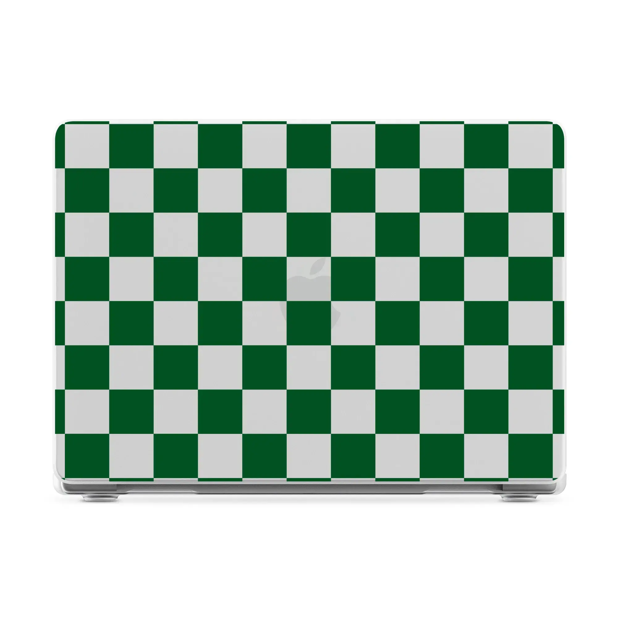 Casely MacBook Case | Fit Check | Green Checkerboard Laptop Shell | Snap-on Laptop Shell with Raised Anti-Slip Grip and Bottom Vent Cutouts | Hard Policarbonate Protective Laptop Cover