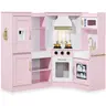 Best Choice Products Pretend Play Corner Kitchen, Interactive Wooden Kids Set w/ Lights & Sounds