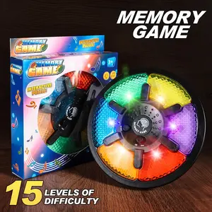 Children Memory Training Toy, Sound Light Interactive Puzzle Board, 15 Level Difficulty Music Memory Game, Parent-Child Interaction Tabletop Game, Family Board Games