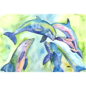 Carolines Treasures  Dolphin Fabric Placemat