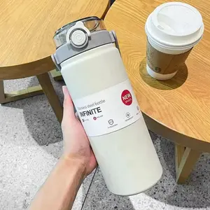 (White) 1L water bottle stainlees steel