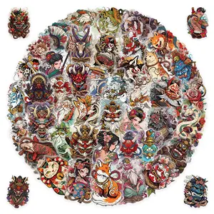 50Pcs Japanese Traditional Tattoo Art Stickers For Body Art Decor Henna Sticker