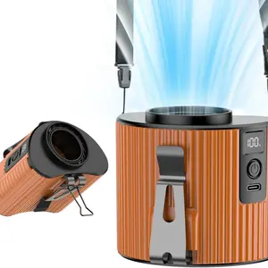 2026 Waist Fan, Two-In-One Multifunctional USB Rechargeable Camping Fan, Quiet Cooling, 5 Speed Adjustable, Hanging Rope Design