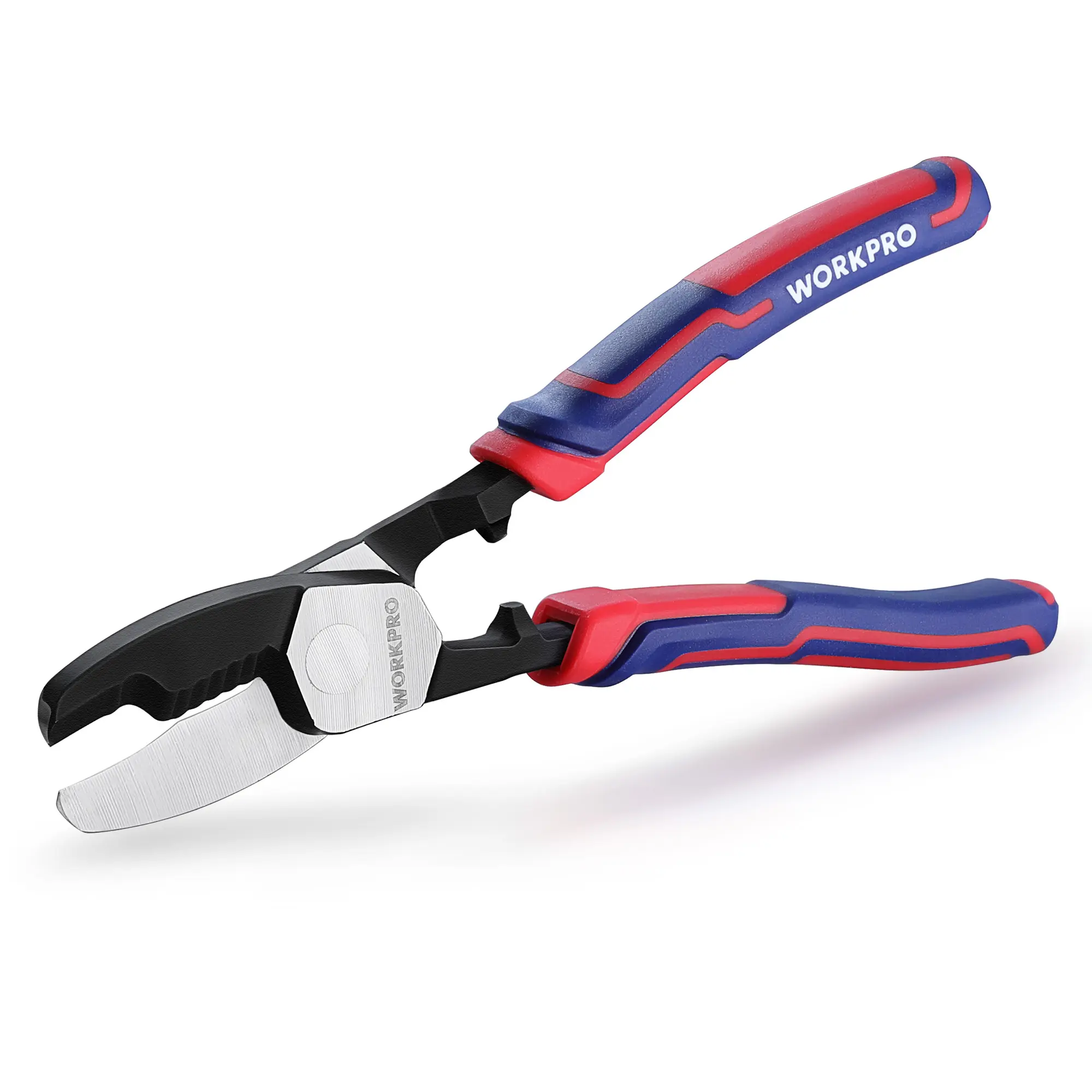 #blackfriday WORKPRO 8 Inch Cable Cutter with Twin Cutting Edge, Wire Cutters with Anti-Slip Beveled Edge Up to 3/16", Cable Clippers for Aluminum, Copper, Wire, and Communications Cable