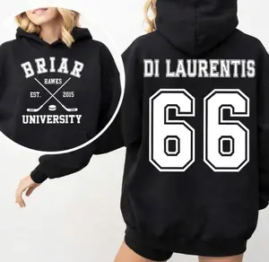 Briar University Di Laurentis 66 Hoodie, Off-Campus Crewneck, Hockey Romance Shirt, Briar U Sweatshirt, Campus Hockey