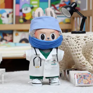 6.7inch Labubu Plush Clothes  Cute Doctor & Nurse Uniforms, Macaron Style Doll Apparel（no Doll）