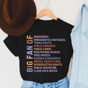 Big Fan of Human Rights Shirt, Political Minimalist Unisex Tee, No Human is Illegal, Radicalized by Basic Decency T-Shirt