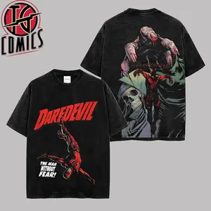 [IG] Vintage Daredevil Comics Graphic Premium Cotton T-Shirt (Made In US), Matt Murdock MCU Comic Graphic Tee, Super Hero MCU Universe Comics Book Fans Shirt, Comic Book Outfit, Gift For Hero Fans Casual
