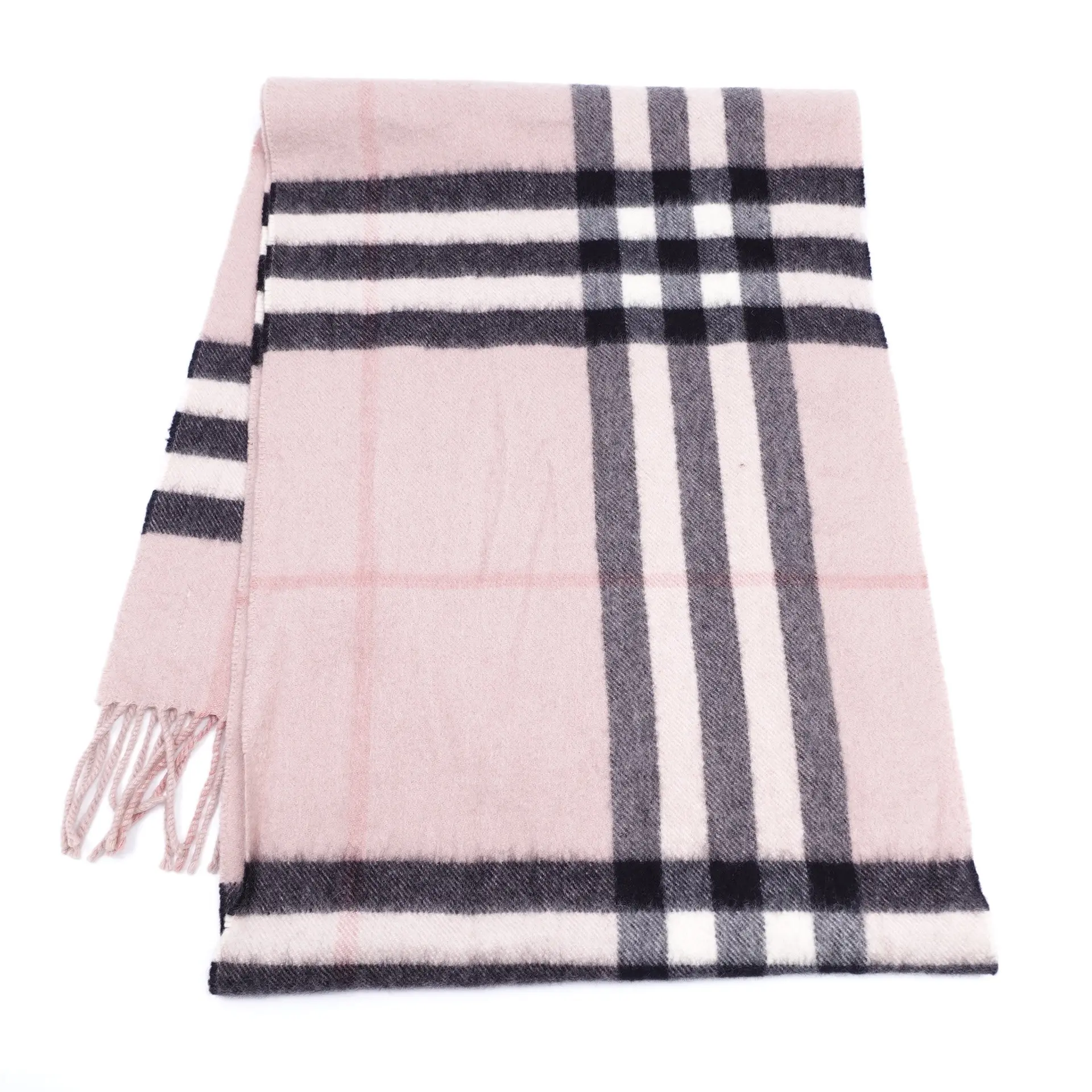 Pre-owned Burberry Pink Cashmere Scarf T10390393