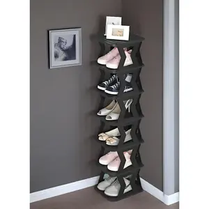 Double Tier Slim Shoe Rack Organizer - Space Saving Foldable Freestanding Shoe Shelf for Entryway, Closet, or Apartment - Instant Storage Solution for Shoes & Boots
