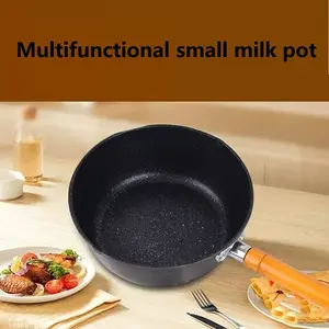 Black non-stick saucepan--multi-functional cooking pot, suitable for noodles, porridge, and hot milk| Durable insulation| Non-stick pan surface| Durable cookware