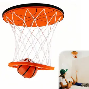 Ceiling SWISH Hanging Indoor Basketball Hoop for Boys 4-12 Authentic Game Set Birthday & Christmas Gifts Foam Easy Setup