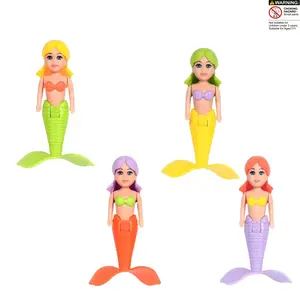 New Summer Shell-Rotating Mermaid Toy Set, Includes Mermaid, Coral, Swimming Pool Play, Dive Toy, Ideal Gift for Kids, Water Toy