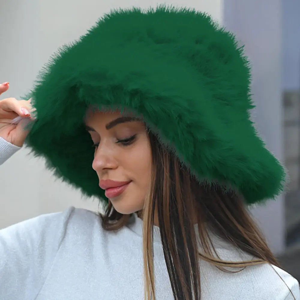 My Fav Fuzzy Bucket Hat Green My Fav Fuzzy Bucket Hat Green