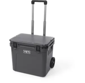 Roadie 60 Wheeled Cooler for Travel - Holds 53 Cans, 62 lbs. of Ice, NeverFlat Wheels, Telescoping Periscope Handle  - Holds 53 (12 oz.) cans, 62 lbs. of ice, Telescoping Periscope handle, NeverFlat wheels