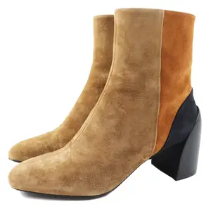 Pre-owned HERMÈS Suede Small Leather Goods HERMES Leather Short Boots Women