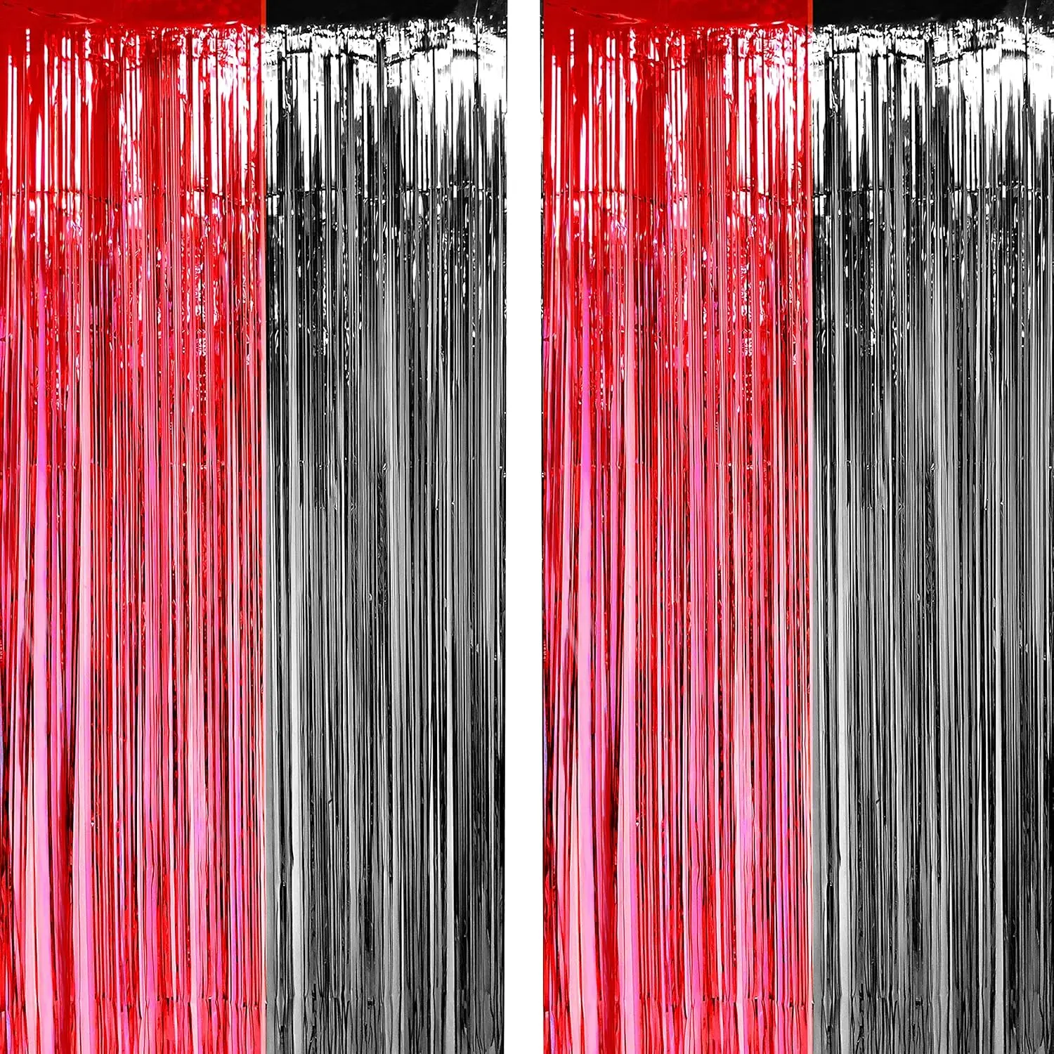 Party Tinsel Foil Fringe Curtains - Viva Las Vegas  Night Birthday Photo Backdrops Wedding Party Decor Photo Booth Props Backdrops Decorations