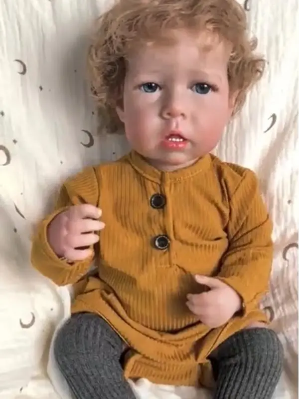 Realistic Reborn Baby Vinyl Dolls Liam Boy Full Body 20 Inch Lifelike Newborn Baby Dolls With Rooted Hair