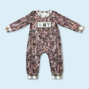Long sleeves camouflage deer toddle baby boy fall hunting season romper