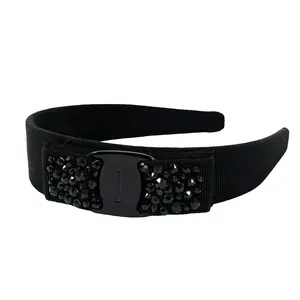 Pre-owned SALVATORE FERRAGAMO Other Small Leather Goods Rhinestone Vara Headband