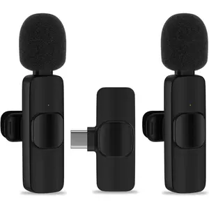 USB Wireless Lavalier Microphone for iPhone 17 16 Pro Max 16e 15,Samsung Galaxy S25 A16 S24 Ultra,Noise Reduction Mini Lapel Mic Clip on,Lav Mic on Video Recording,Tiktok,Youtube,Vlog,Live Streaming