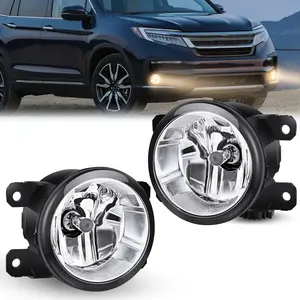 Nilight Fog Lights Assembly Compatible with 2013 2014 2015 2016 2017 2018 2019 2020 Honda City CRV CRZ Civic Crosstour Ram Promaster Jeep Cherokee Compass Acura TSX ILX RDX Chrysler