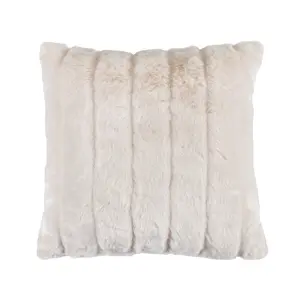White Mink Throw Pillow