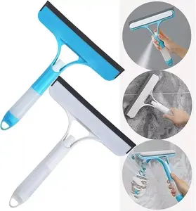 3 in 1 Window Cleaning Scraper Squeegee and Scrubber with Spray Multifunctional Household Cleaning Tool for Easy Window and Surface Cleaning