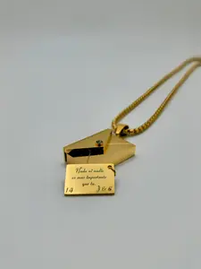 Custom Message Love Letter Necklace, Personalized Jewelry for Women, Engraved Hidden Message Necklace, Gift for Anniversaries, Birthdays, Couples