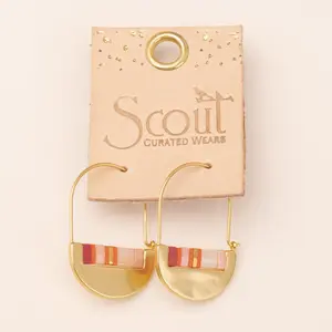 Good Karma Miyuki Crescent Hoop Earrings