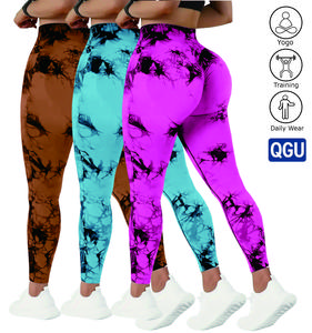 Women's Summer High Waist Tummy Control Oil-Resistant Three-Piece Yoga Pants with Printed Tie, Stretchy Running Leggings, Hip-Lifting Workout Tights Set