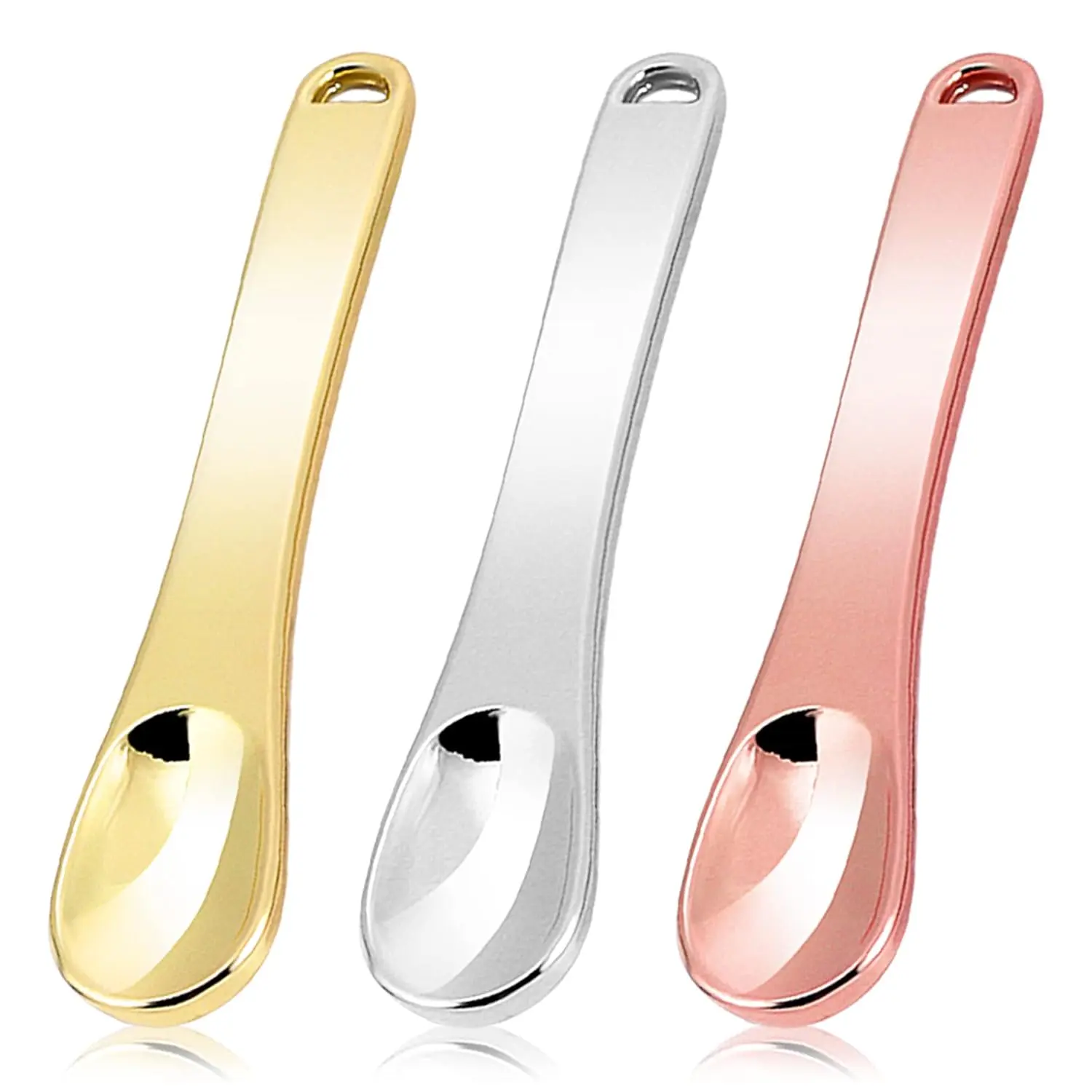 Mini metal makeup spatula, reusable skincare and cosmetic applicator, facial makeup beauty spoon, suitable for face masks, creams, lotions, moisturizers: beauty and personal care