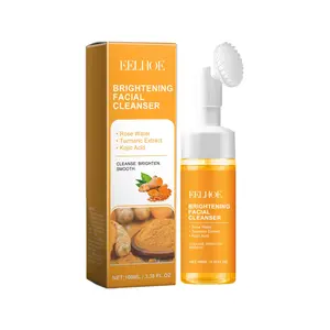 Eelhoe Turmeric Pore-Tightening Cleanser, Cleanses Oily Skin, Moisturizes Skin, And Makes Skin Less Tight Cleansing Facial Foam Skincare Brush Squeeze