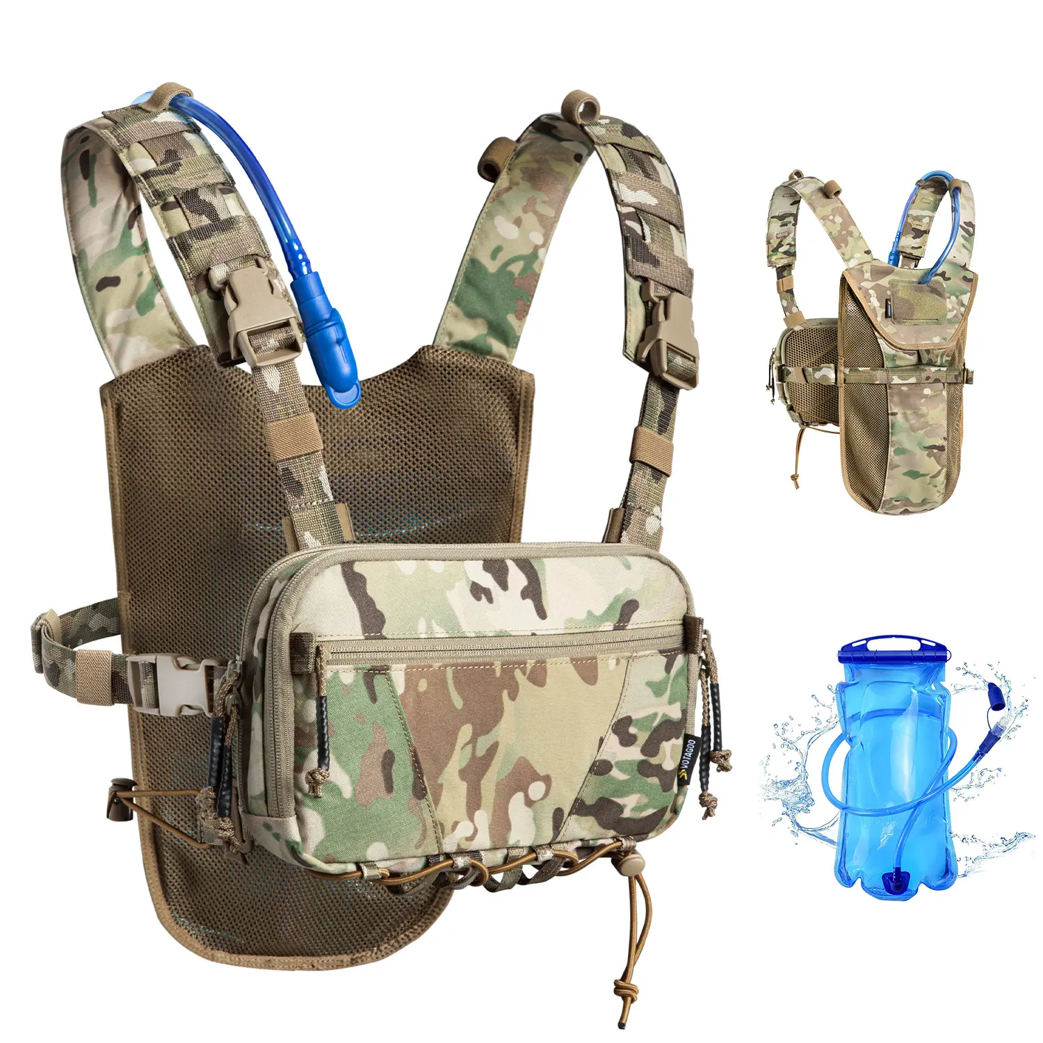 VOTAGOO Lightweight Running Hydration Vest Backpack with 2L Water Bladder Bag Daypack for Hiking, Cycling, Hunting, and Climbing for Women, Men, Runners bag