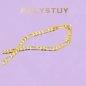 《Y128》60cm Timeless Figaro Link Chain, 7mm Width, Everyday Wear for Him/Her