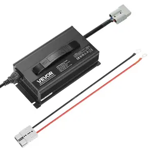 VEVOR 48V 18A Lithium Battery Charger, 58.4V, AC-DC LiFePO4 Smart Charger, with Waterproof Connector, LED Indicator, 0V Activation, for LiFePO4 Deep Cycle Rechargeable Batteries of Boat, RV, IP68VEVOR Super Brand Day