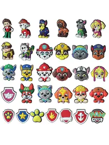 8-31pcs Police Dog Patrol Rescue Team PVC Shoe Charms Set, Perfect for Shoes Wristbands Bags Accessories, Ideal Gift for Birthday Christmas, Party Favors, Includes gifts for PAW Patrol Party Decor