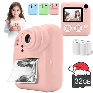 Instant Print Camera, Rechargeable Compact Instant Printing Camera, Easy Photography Adventure Camera, Suitable for Travel and Daily Use, Digital Camera