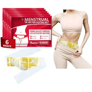 Heating Patches for Period Cramps, Menstrual Heating Patches, Portable Period & Back Heat Therapy Patches, Air Activated Heating, 8 Hours Soothing Heat Relief - 6 Pack Discreet, Cord-Free HeatWraps