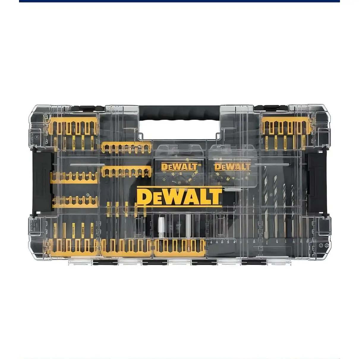 DeWalt 12-Piece Drill Bit Set with Storage Case, Yellow and Black Design, Ideal for DIY Projects and Home Improvement