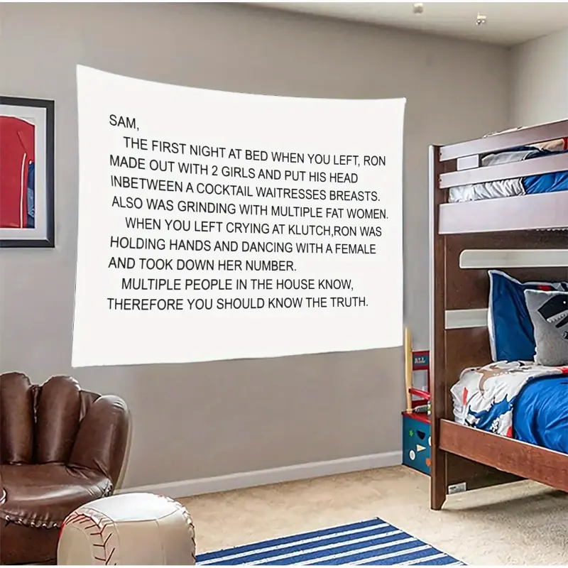 1pc The Macide Fun Boutique Tapestry Jersey Coast for Sami's Wall Tapestry is suitable for university dormitory living rooms, bedrooms, home aesthetic decoration art, party background decoration, and is an ideal holiday gift