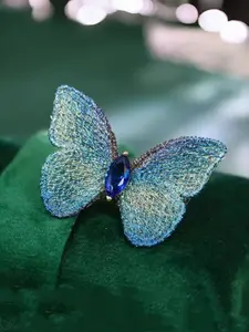 LYRA PIN Handmade Embroidered Butterfly Brooch, Elegant Vintage Pin for Women, Perfect Gift for Birthdays, Holidays, Anniversaries, Parties