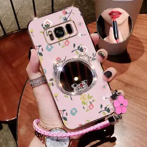 1 Piece Free growing flowers with lanyard Pattern Protection Suitable For Samsung S8 Phone Cases s8 Comfortable feel Case Featuring Lightweight For Casual