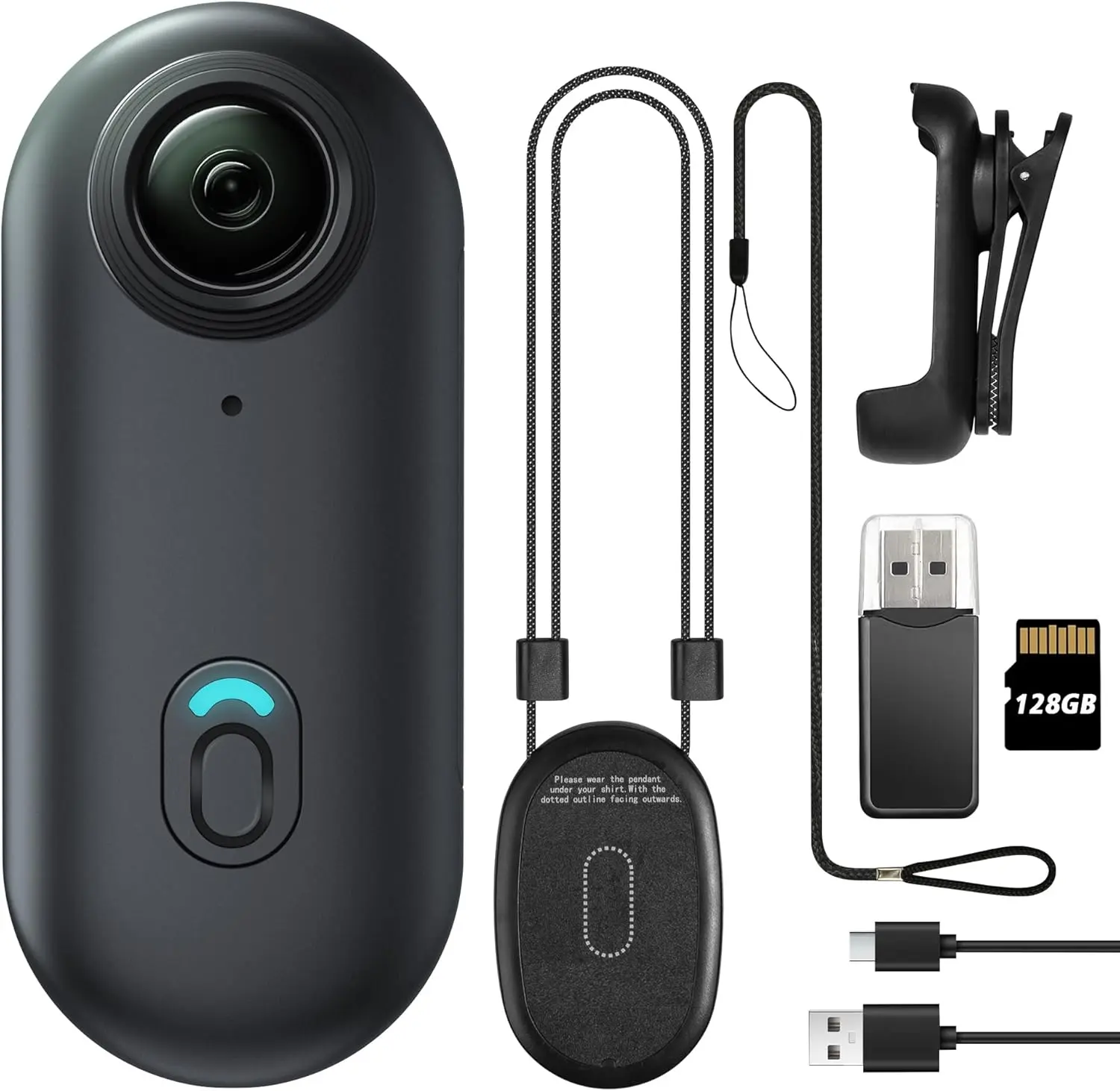 Mini Wearable Action Camera for Gym Workouts — 1080P Hands-Free POV Training Camera